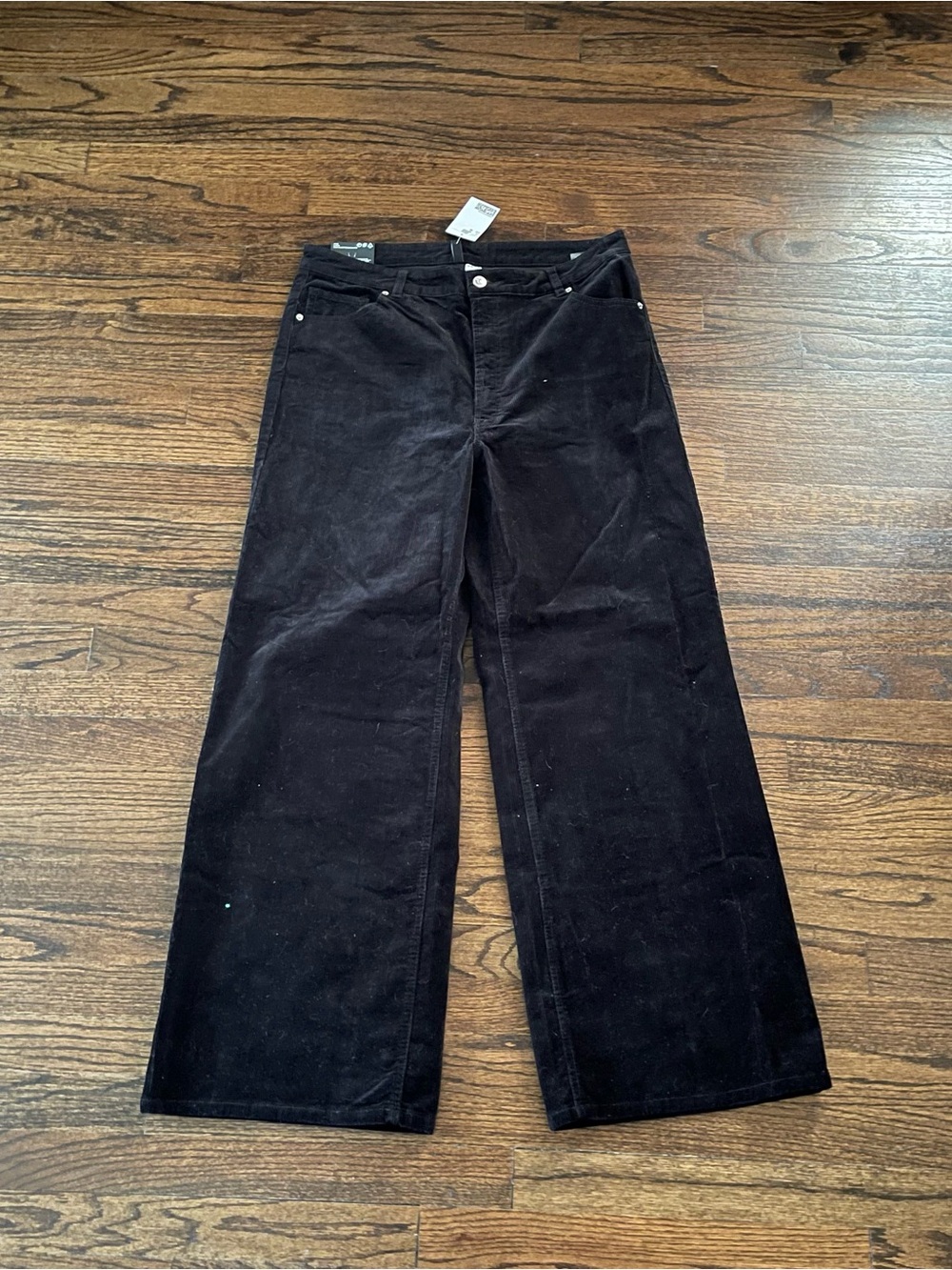 H&M Wide Leg Black Corduroy Women’s Jeans